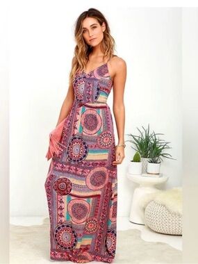 Lulu's Sunrise to Sunset Maxi Dress M